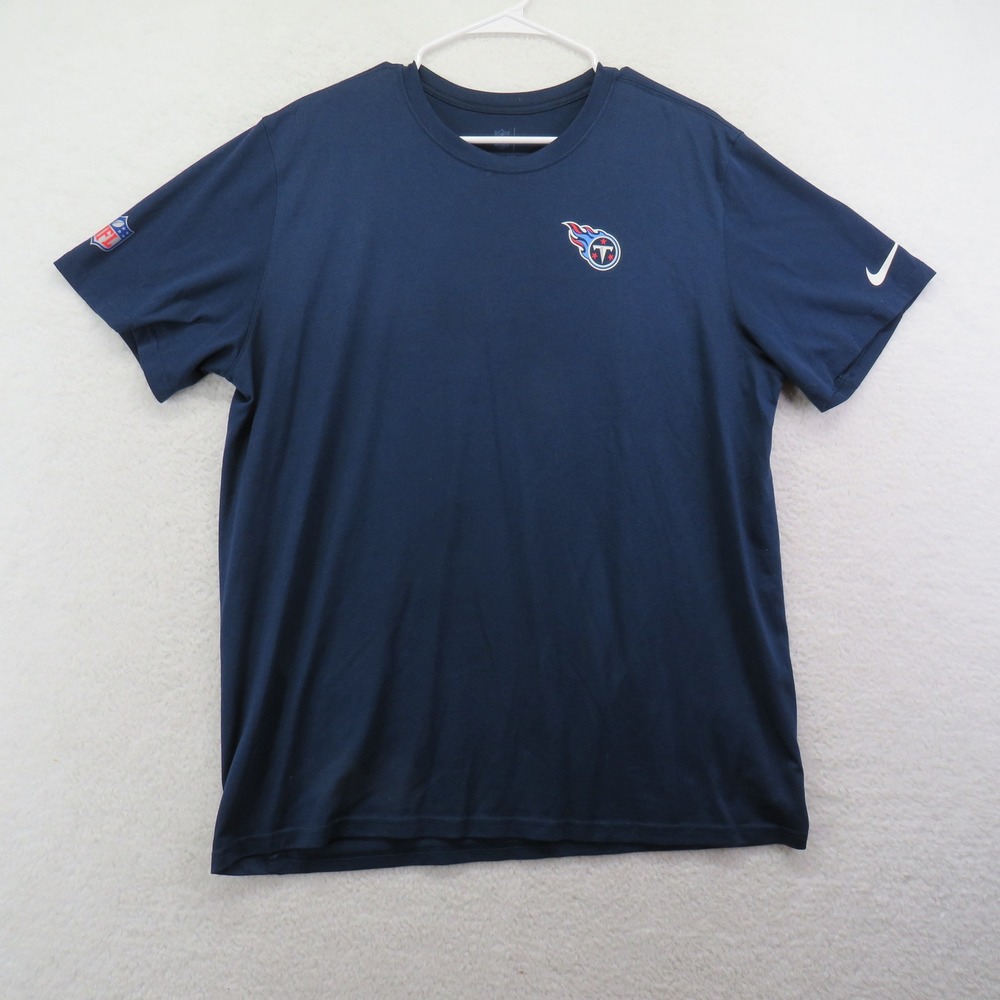 Nike Tennessee Titans NFL Dri-FIT T-Shirt‎ Mens XL Navy Blue Performance Tee